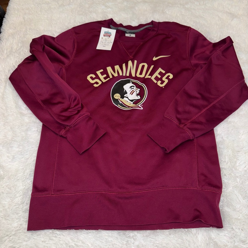 Nike Sweatshirt Florida state FSU Seminoles Therma-FIT Crewneck